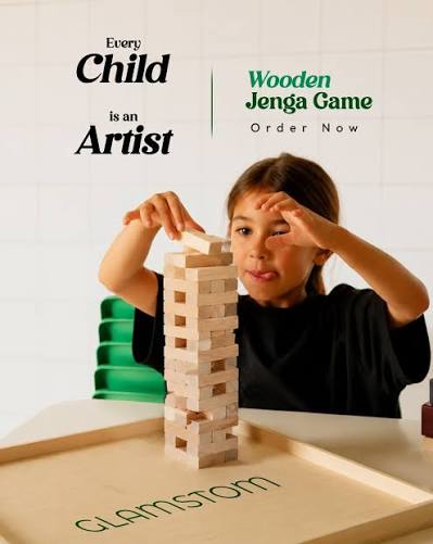 Classic Jenga Wooden Stacking Tower Board Game for Kids & Adults Jenga Classic Stacking Game – Fun for All Ages!